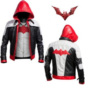 Arkham Knight Red Hooded Bat Style Vest and Jacket 2 in 1 - Premium Quality
