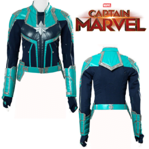 Team Captain Marvel Faux leather jacket