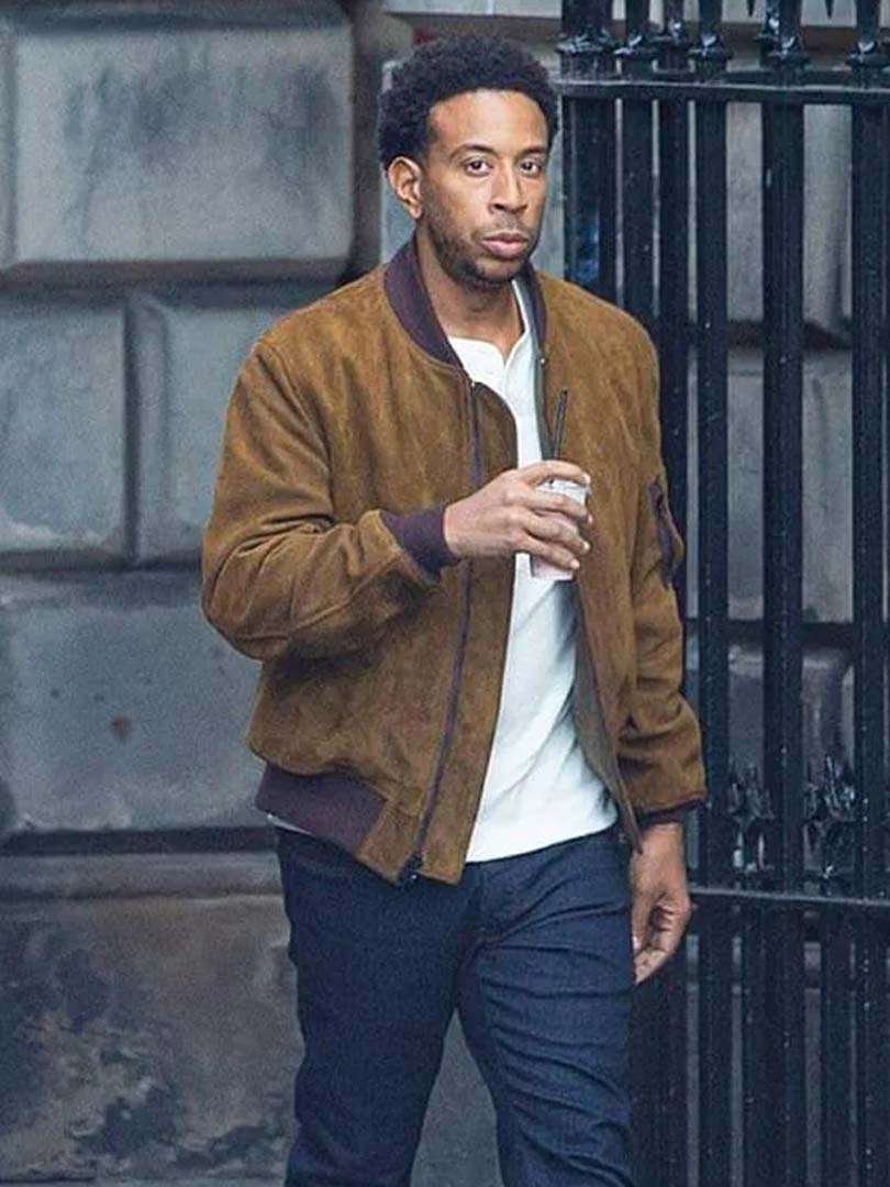 Tej Parker Fast and Furious 9 Brown Suede Leather Jacket Ludacris