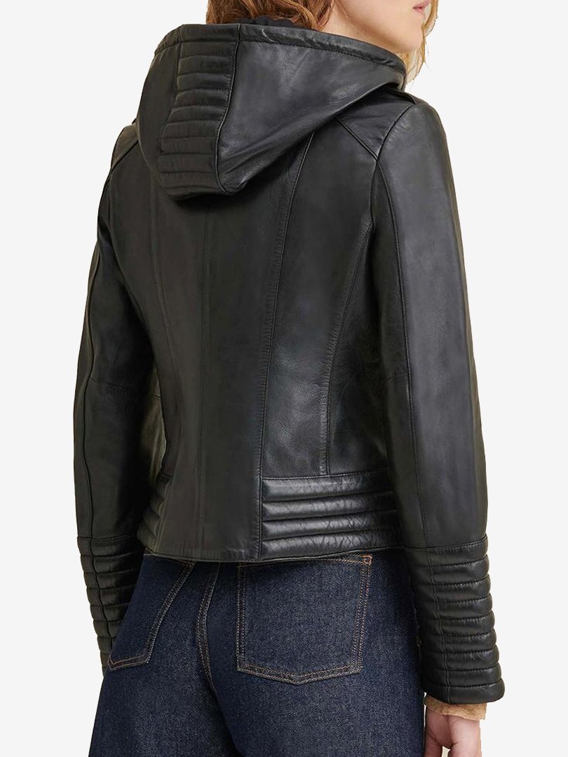 Women's Padded Callie Rider Leather Jacket