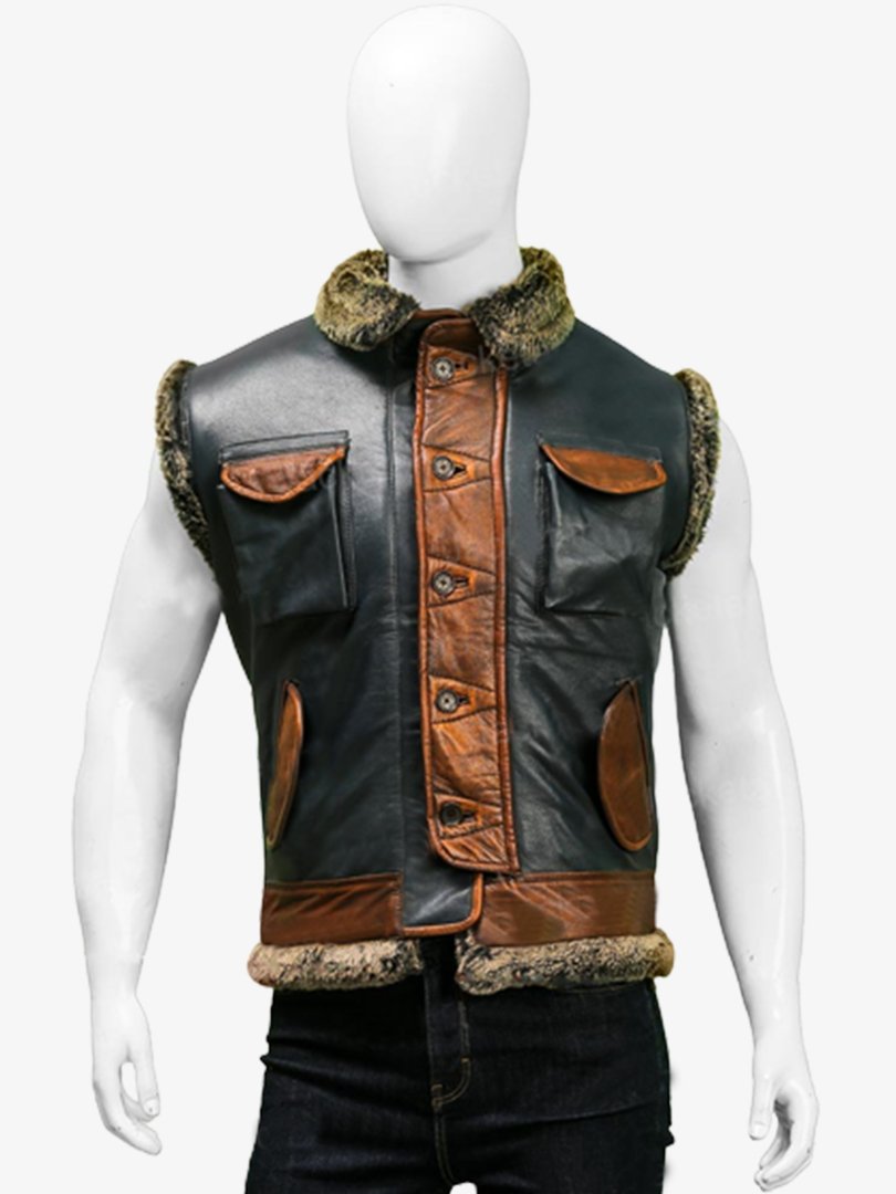 Jumanji Dwayne Johnson Leather Vest